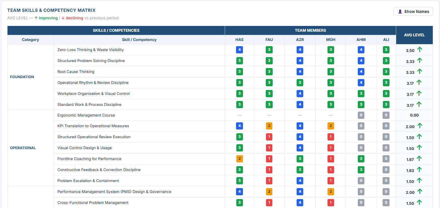 Team Capability Dashboard preview