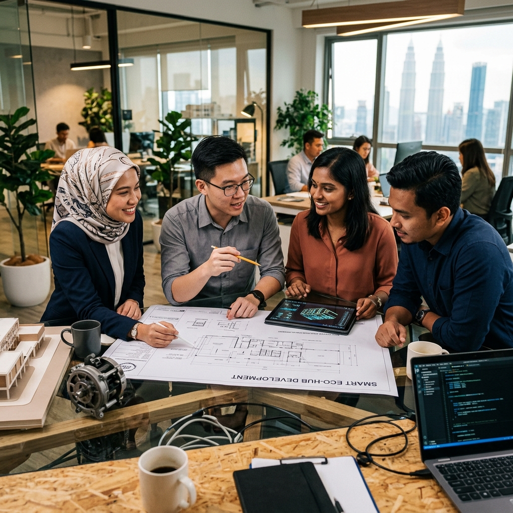 Malaysian team collaborating